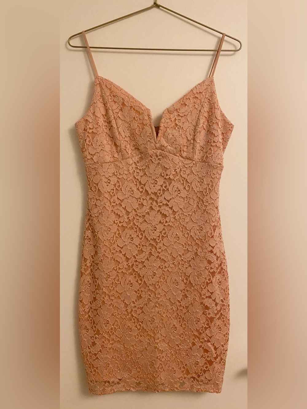 Pink Lace Mini Dress